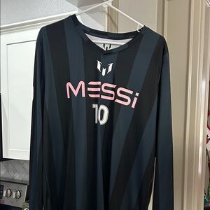 Messi Long Sleeve Black Tee
